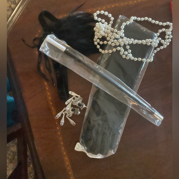 1920's Flapper Dress,  BluewithBlack Sequins, Size XXL, - Picture 5 of 5